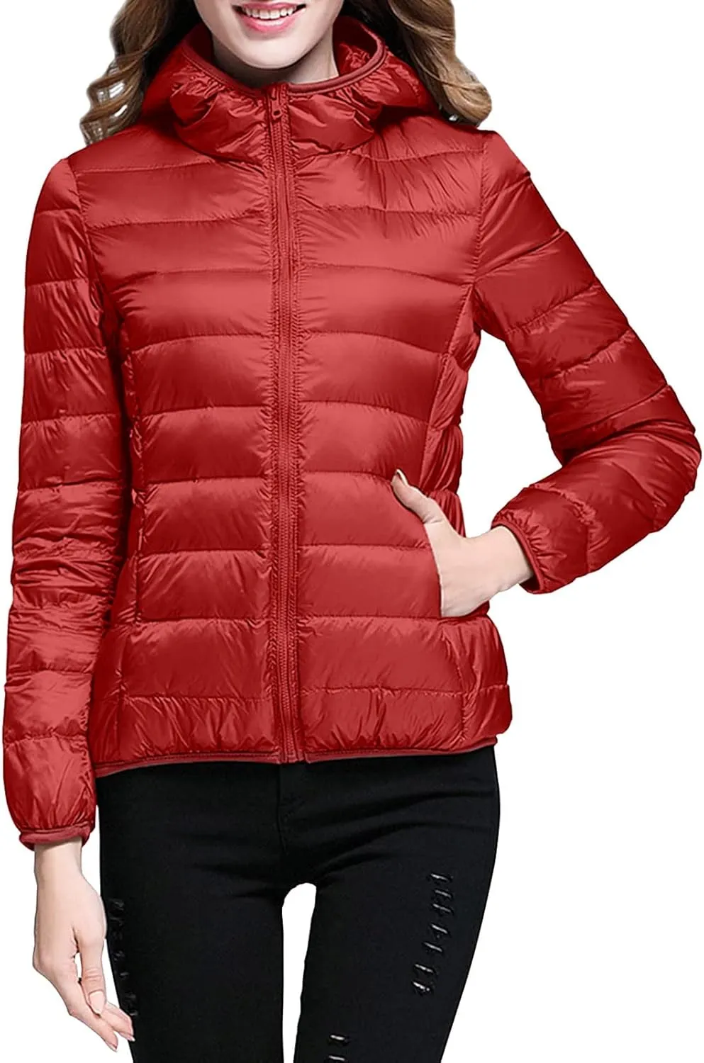 2024 Women's Fashion Trench Coat Fleece Hooded Warm Fleece Jackets Outerwear Padded Coat Winter Coats