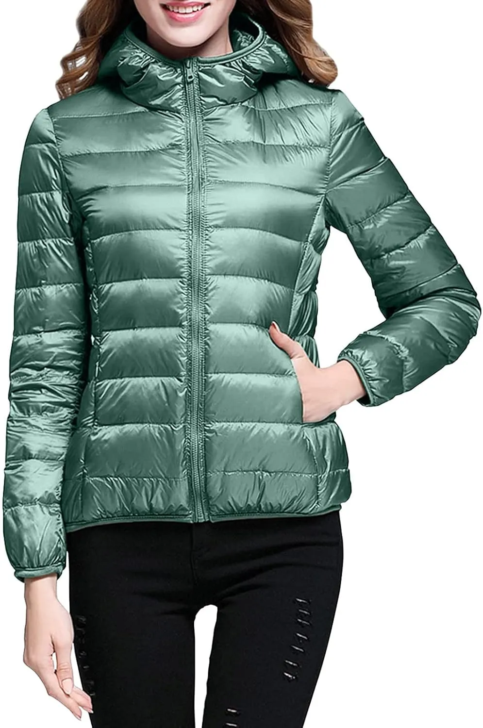 2024 Women's Fashion Trench Coat Fleece Hooded Warm Fleece Jackets Outerwear Padded Coat Winter Coats