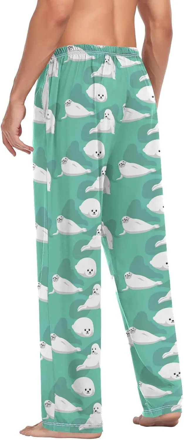 Aslsiy Mens Pajama Pants Autumn Pajama Bottoms Winter Lounge Sleep Pants