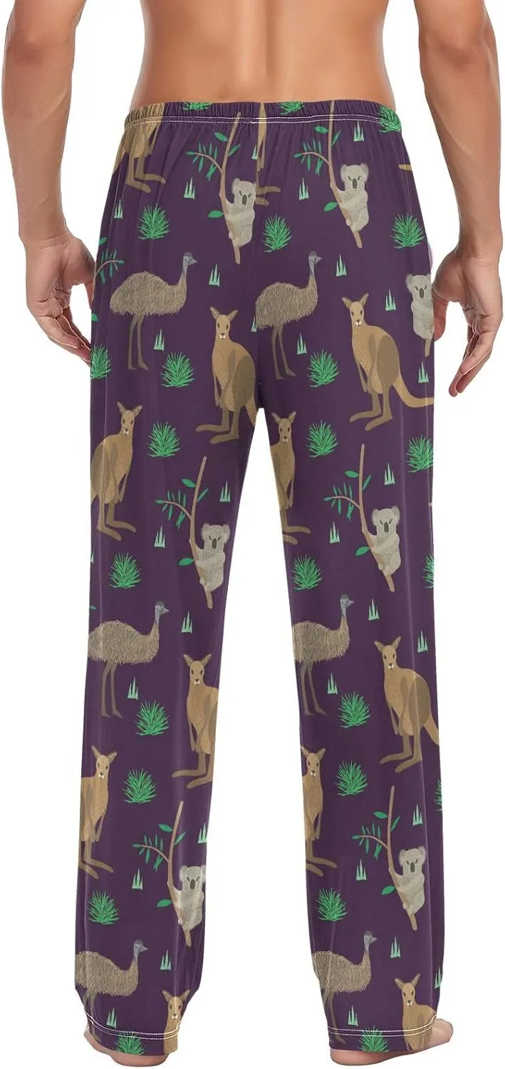 Aslsiy Mens Pajama Pants Autumn Pajama Bottoms Winter Lounge Sleep Pants