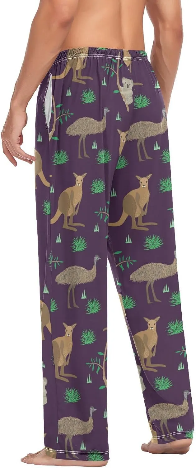 Aslsiy Mens Pajama Pants Autumn Pajama Bottoms Winter Lounge Sleep Pants