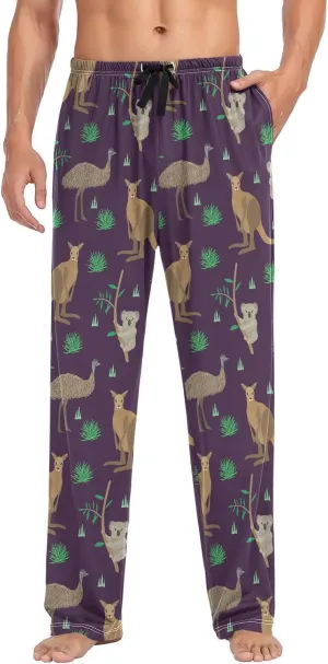 Aslsiy Mens Pajama Pants Autumn Pajama Bottoms Winter Lounge Sleep Pants