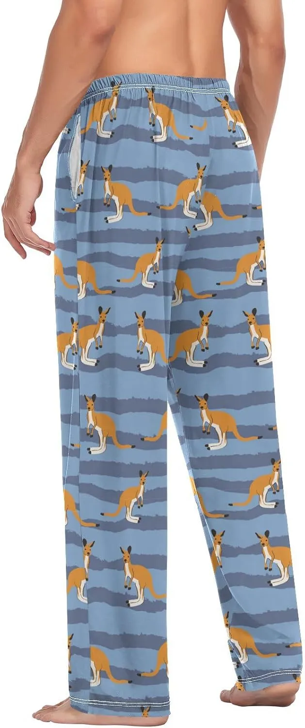 Aslsiy Mens Pajama Pants Autumn Pajama Bottoms Winter Lounge Sleep Pants