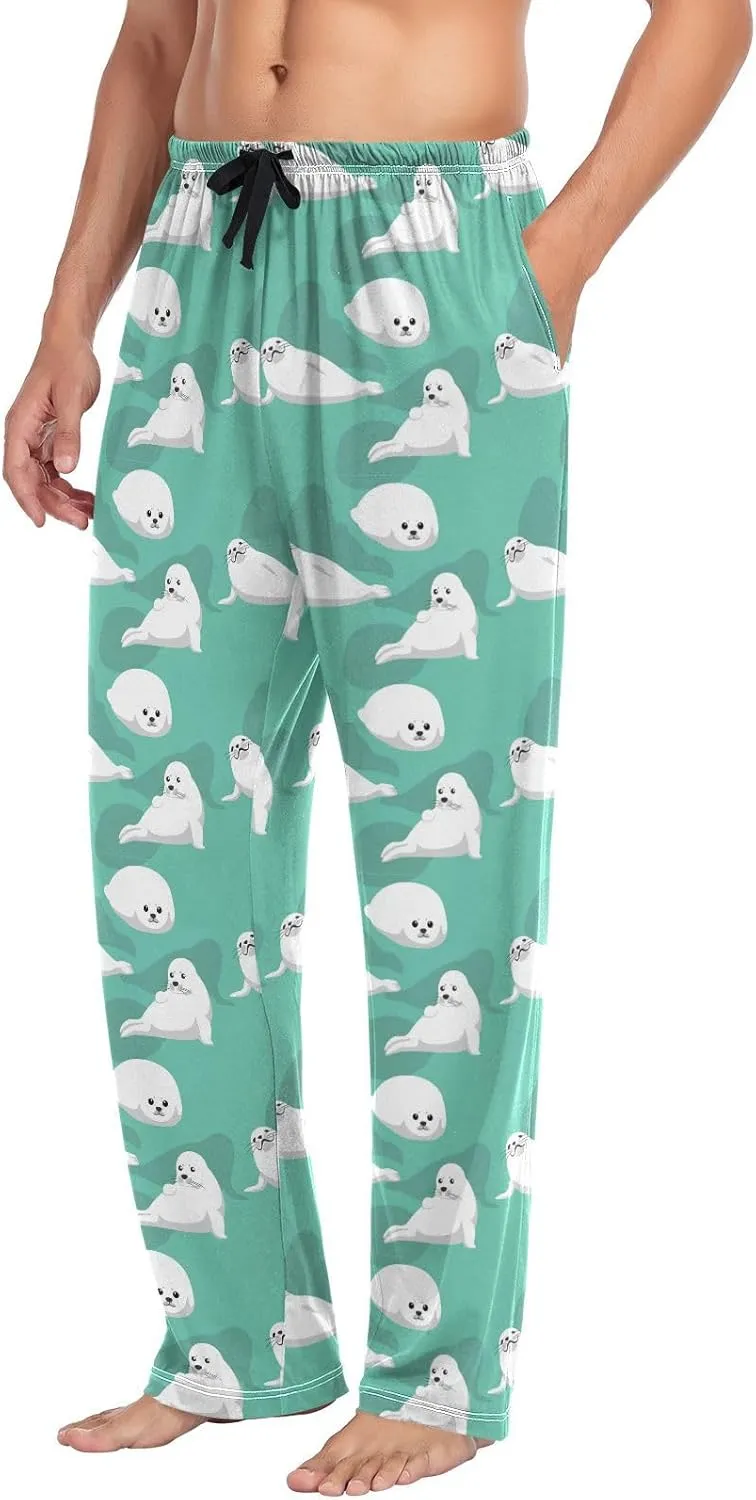 Aslsiy Mens Pajama Pants Autumn Pajama Bottoms Winter Lounge Sleep Pants