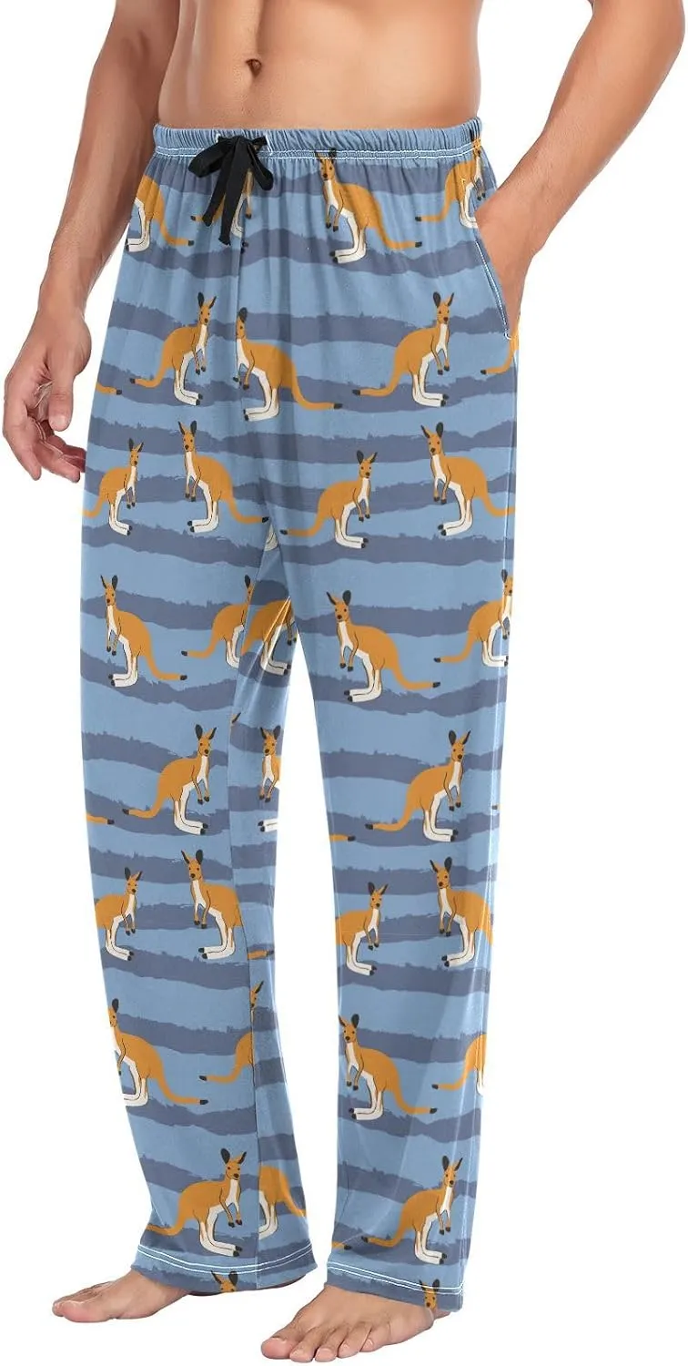 Aslsiy Mens Pajama Pants Autumn Pajama Bottoms Winter Lounge Sleep Pants