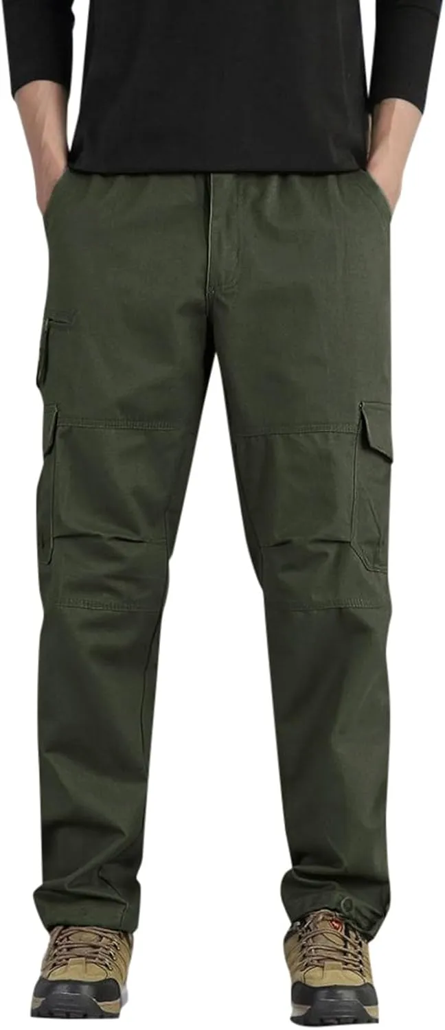 Athletic Pants Spring and Autumn New Men's Cargo Pants Multi Pocket Casual Trousers Straight