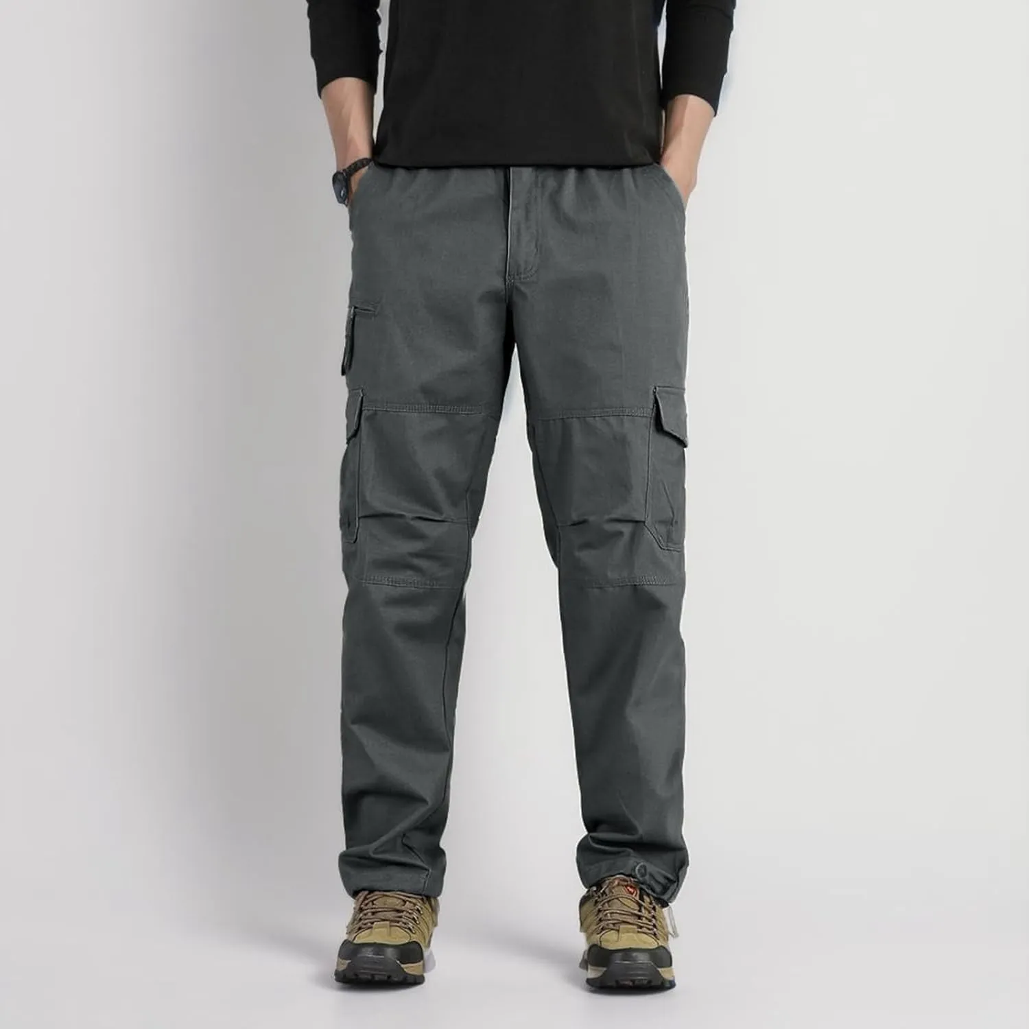 Athletic Pants Spring and Autumn New Men's Cargo Pants Multi Pocket Casual Trousers Straight