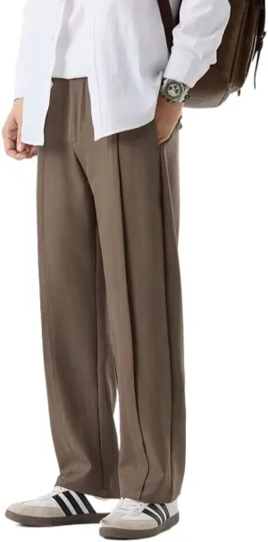 Autumn Casual Suit Pants Men's Pants Straight Loose Sweatpants Wide Leg Long Baggy Business Trousers