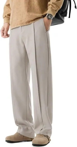 Autumn Casual Suit Pants Men's Pants Straight Loose Sweatpants Wide Leg Long Baggy Business Trousers
