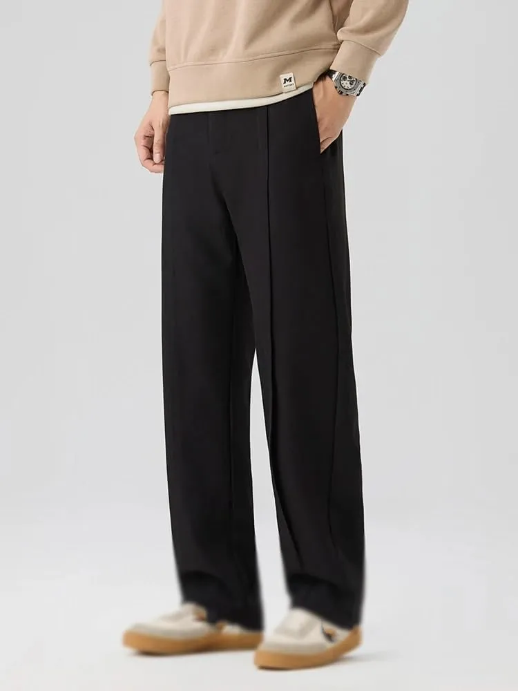 Autumn Casual Suit Pants Men's Pants Straight Loose Sweatpants Wide Leg Long Baggy Business Trousers