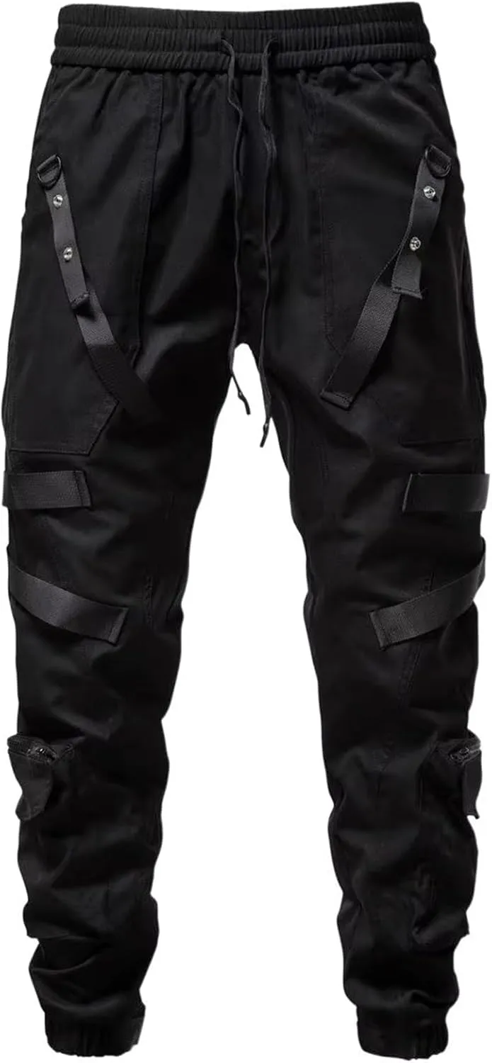 Autumn Trousers Men's Elastic Waist Tie Casual Pants Spring Male Vintage Pants
