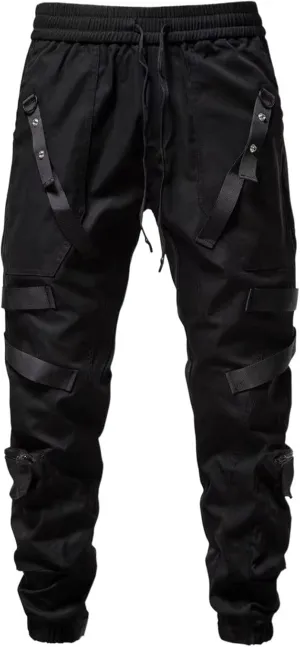 Autumn Trousers Men's Elastic Waist Tie Casual Pants Spring Male Vintage Pants