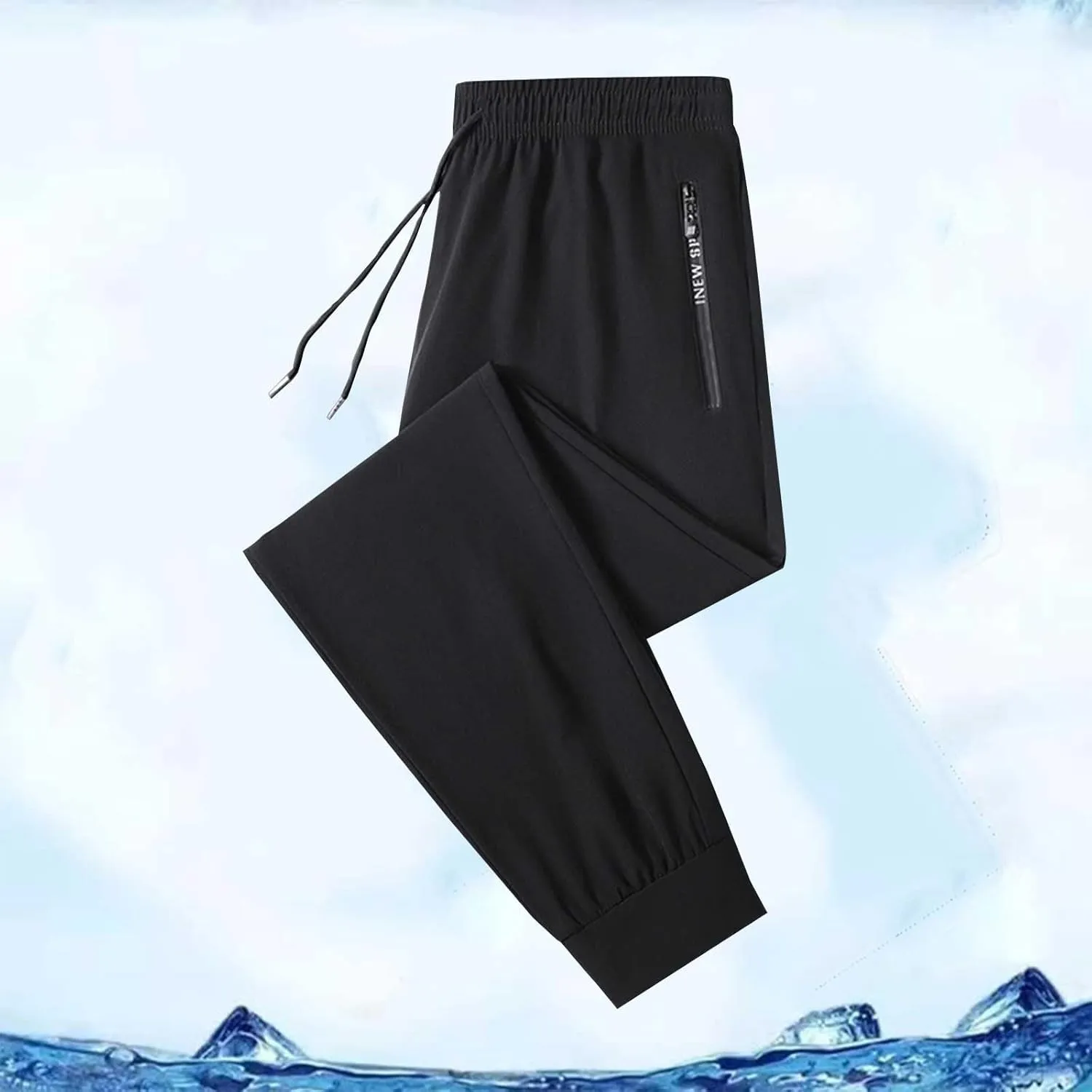 Beeswan Pants Unisex Womens Stretch Active Pants Comfy Breathable Cinch Bottoms Trousers Elastic Athletic Pants