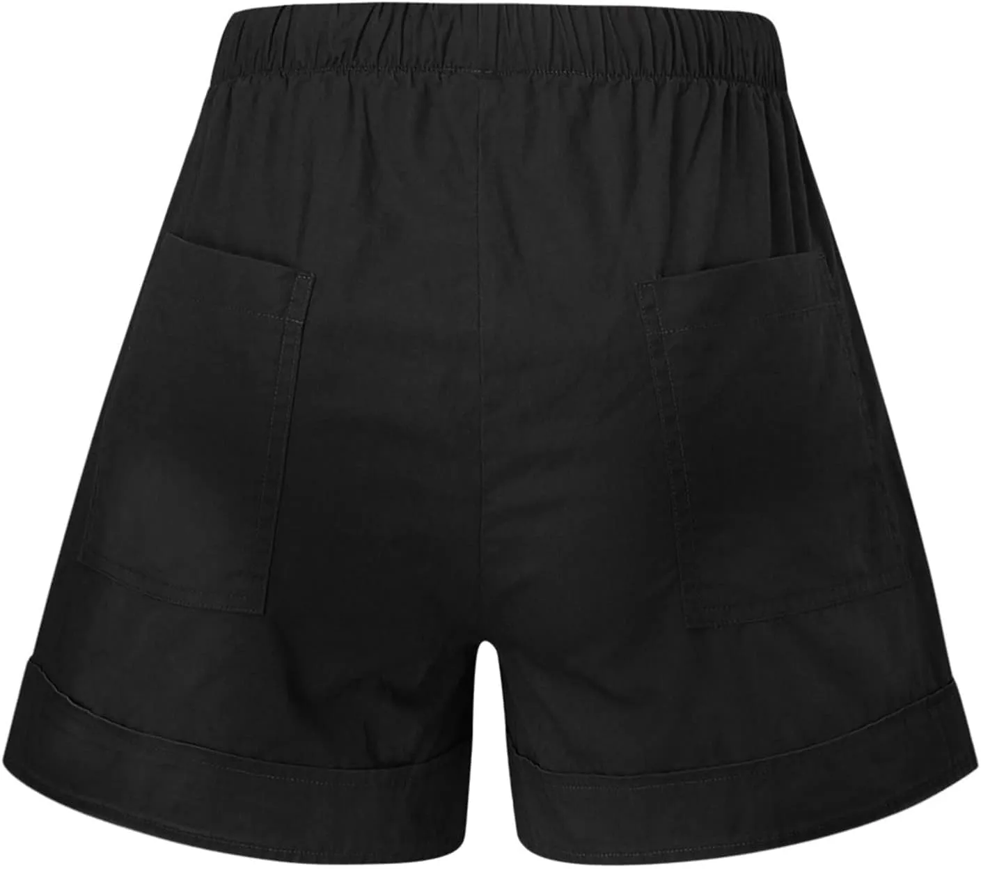 Binmer 2024 Womens Summer Shorts Plus Size Casual Comfy Drawstring Elastic Waist Shorts Pant with Pockets Lightweight S-5XL