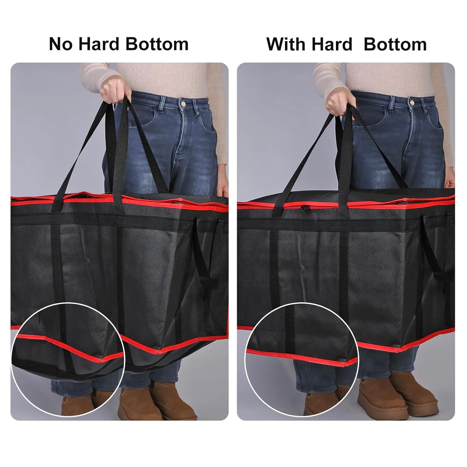 Bodaon 4PK Removable Hard Bottom for 23"W x 14"D Bag, XXX-Large Foldable Insulated Plate for Reusable Grocery Shopping Bags, Sturdy Supporter for Food Delivery Cooler Bag, Board for Catering Doordash