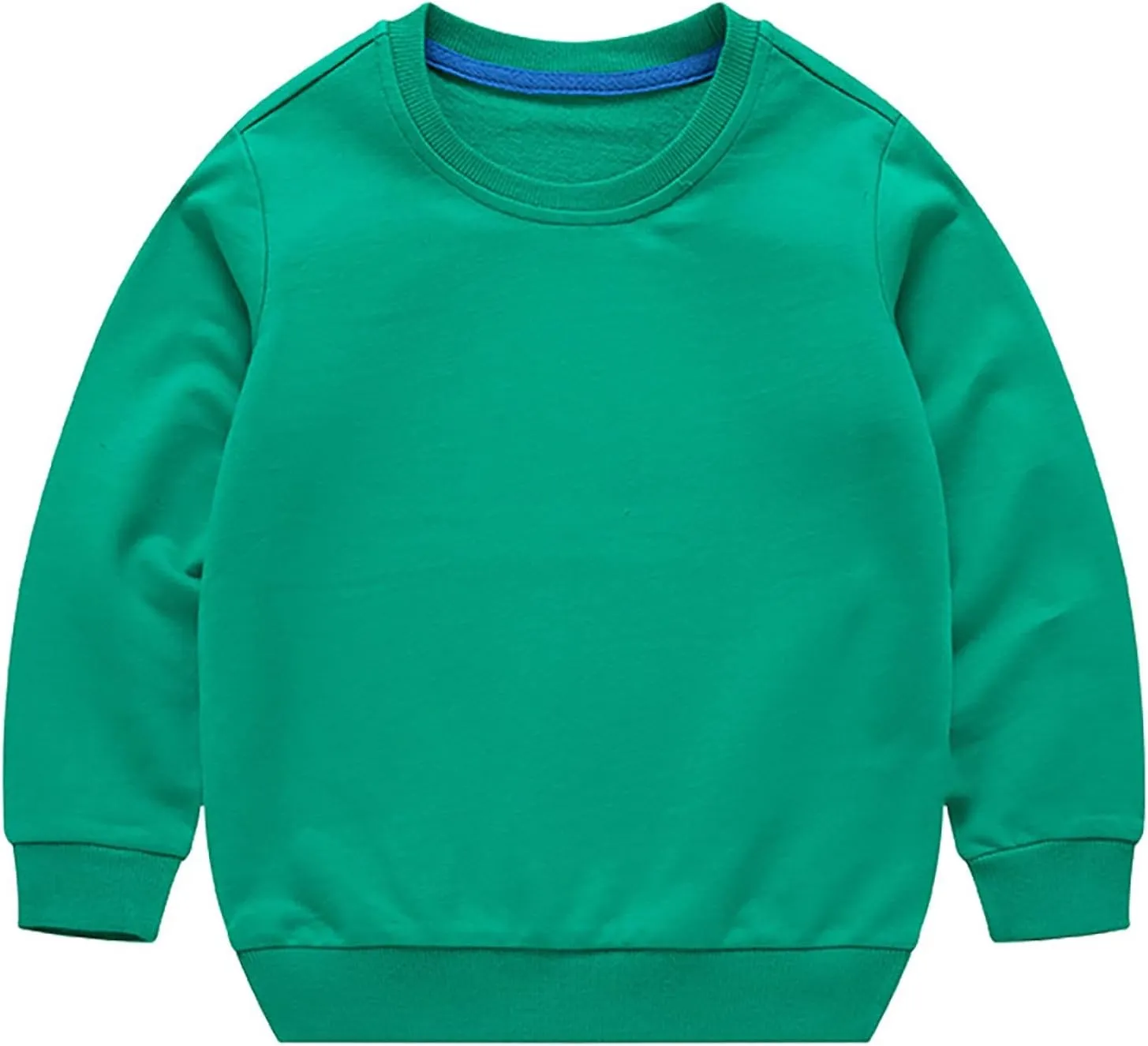 Boys and Toddlers' Basic Cotton Sweatshirt Baby Girl Classic Solid Crewneck Sweatshirt Pullover Tops Long Sleeve Shirt