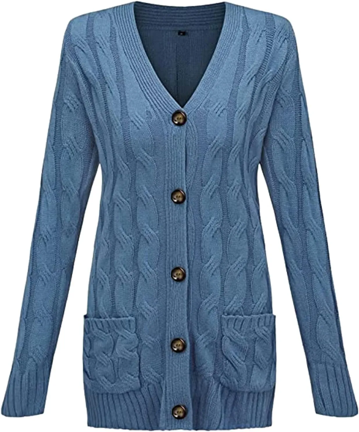 Cardigan Sweater for Women Open Front Button Sweaters with Pockets Long Sleeve Button Down Cardigans Sweaters