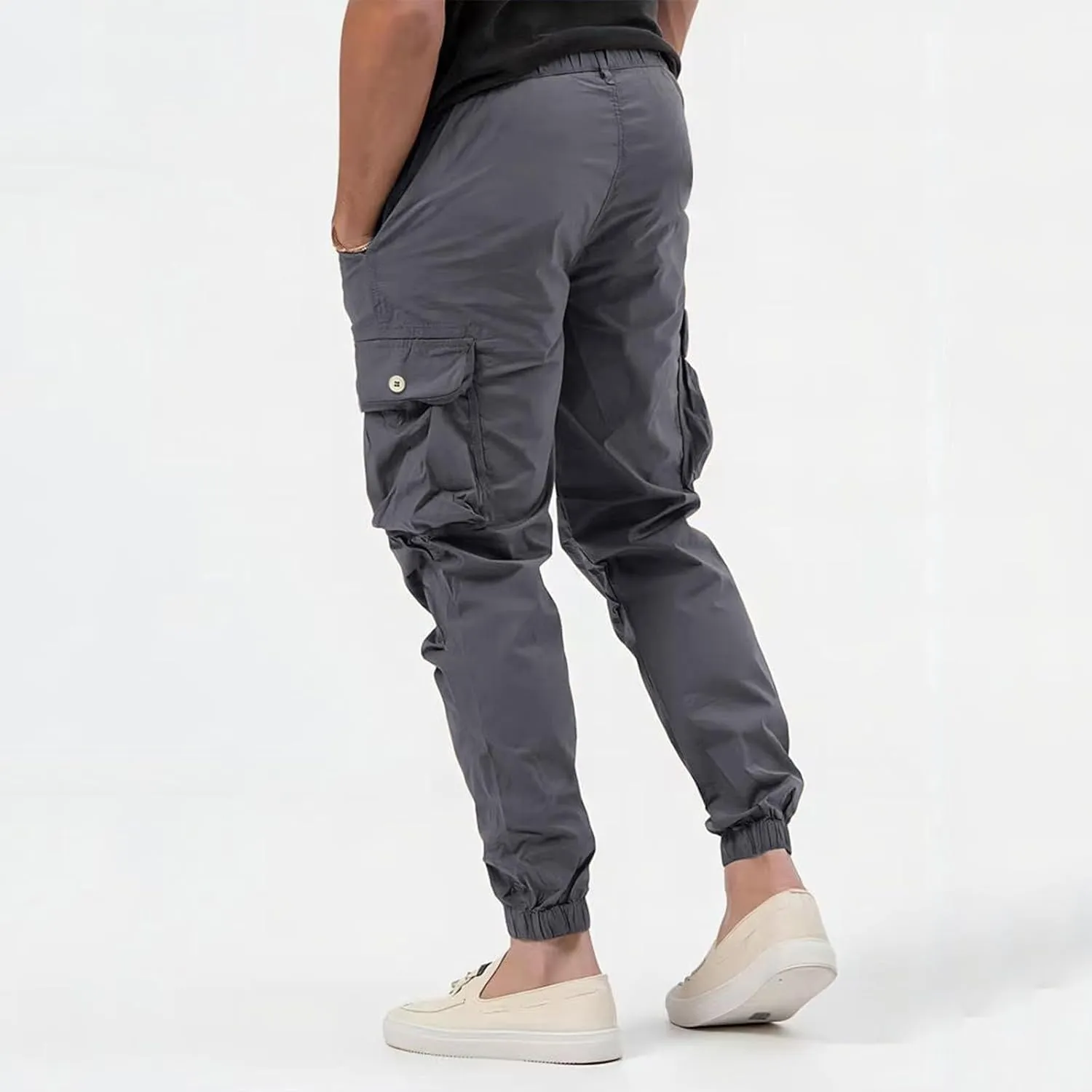 Cargo for Men Pants Male All Matching Tooling Multi Pocket Button Solid Color Trousers Pantalones Tcticos para Hombre