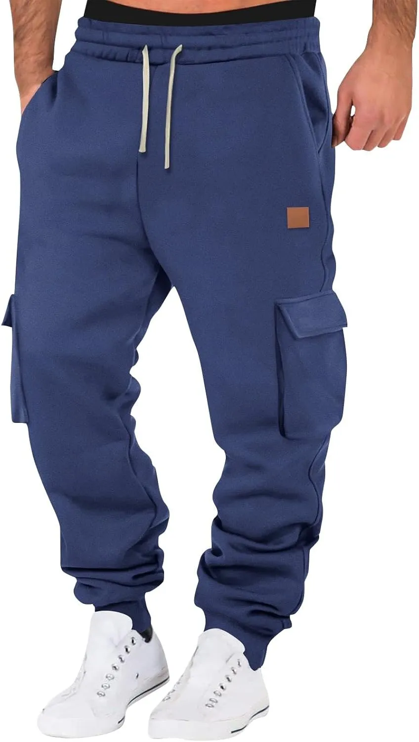 Cargo Men Pants Winter Fleece Men's Casual Cargo Multi Pocket Sports Casual Pants Pantaln Cargo