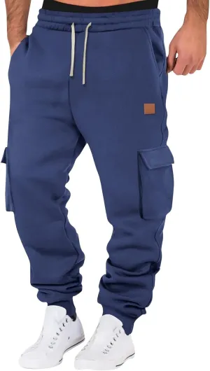 Cargo Men Pants Winter Fleece Men's Casual Cargo Multi Pocket Sports Casual Pants Pantaln Cargo