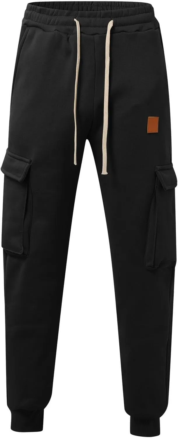 Cargo Men Pants Winter Fleece Men's Casual Cargo Multi Pocket Sports Casual Pants Pantaln Cargo