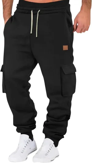 Cargo Men Pants Winter Fleece Men's Casual Cargo Multi Pocket Sports Casual Pants Pantaln Cargo