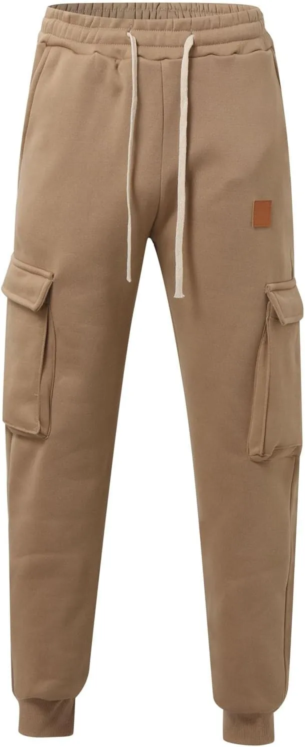 Cargo Men Pants Winter Fleece Men's Casual Cargo Multi Pocket Sports Casual Pants Pantaln Cargo