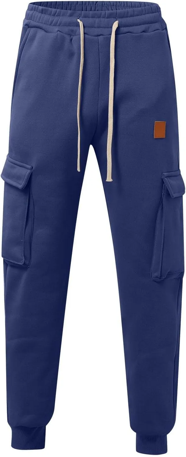 Cargo Men Pants Winter Fleece Men's Casual Cargo Multi Pocket Sports Casual Pants Pantaln Cargo