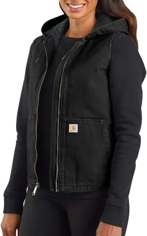 Carhartt Women's Relaxed Fit Washed Duck Insulated Hooded Vest