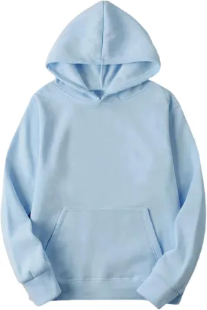 Classic Basic Solid Women's Hoodies Casual Fleece Long Sleeve Sweatshirt Loose Oversized Y2K Pullover Tops