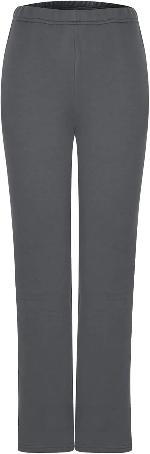 Comfy Straight Leg Pants for Women High Waisted Solid Color Lounge Trousers Pants with Pockets Casual Sweatpants