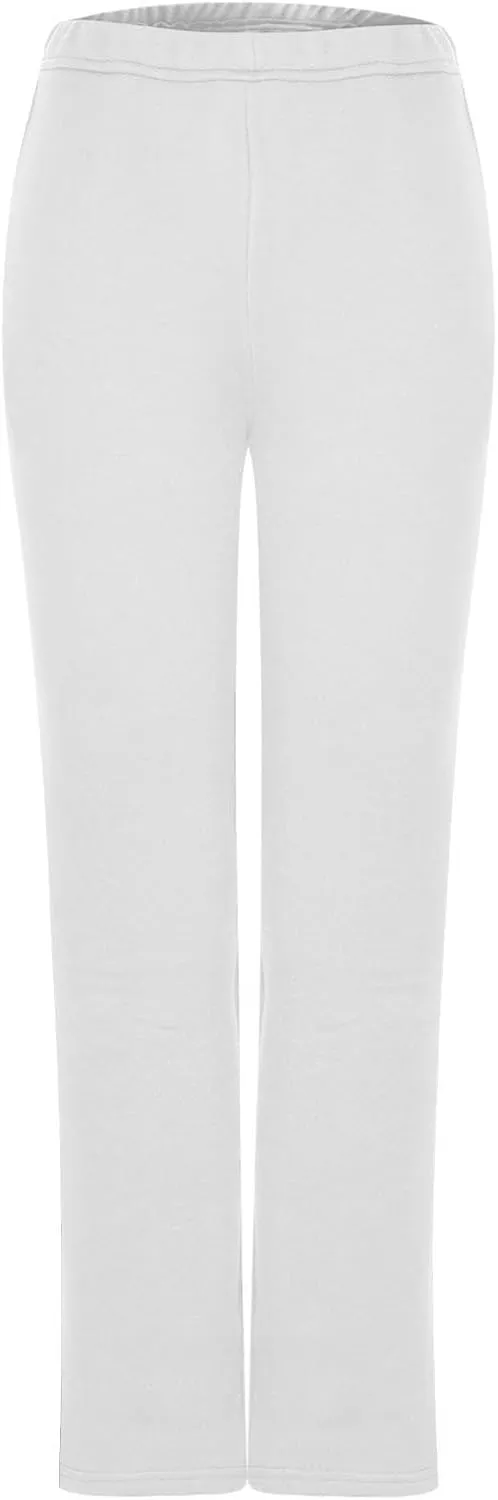 Comfy Straight Leg Pants for Women High Waisted Solid Color Lounge Trousers Pants with Pockets Casual Sweatpants