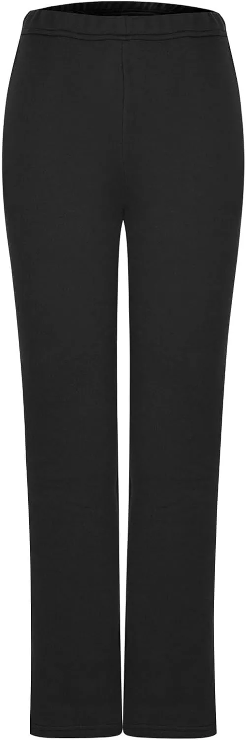 Comfy Straight Leg Pants for Women High Waisted Solid Color Lounge Trousers Pants with Pockets Casual Sweatpants