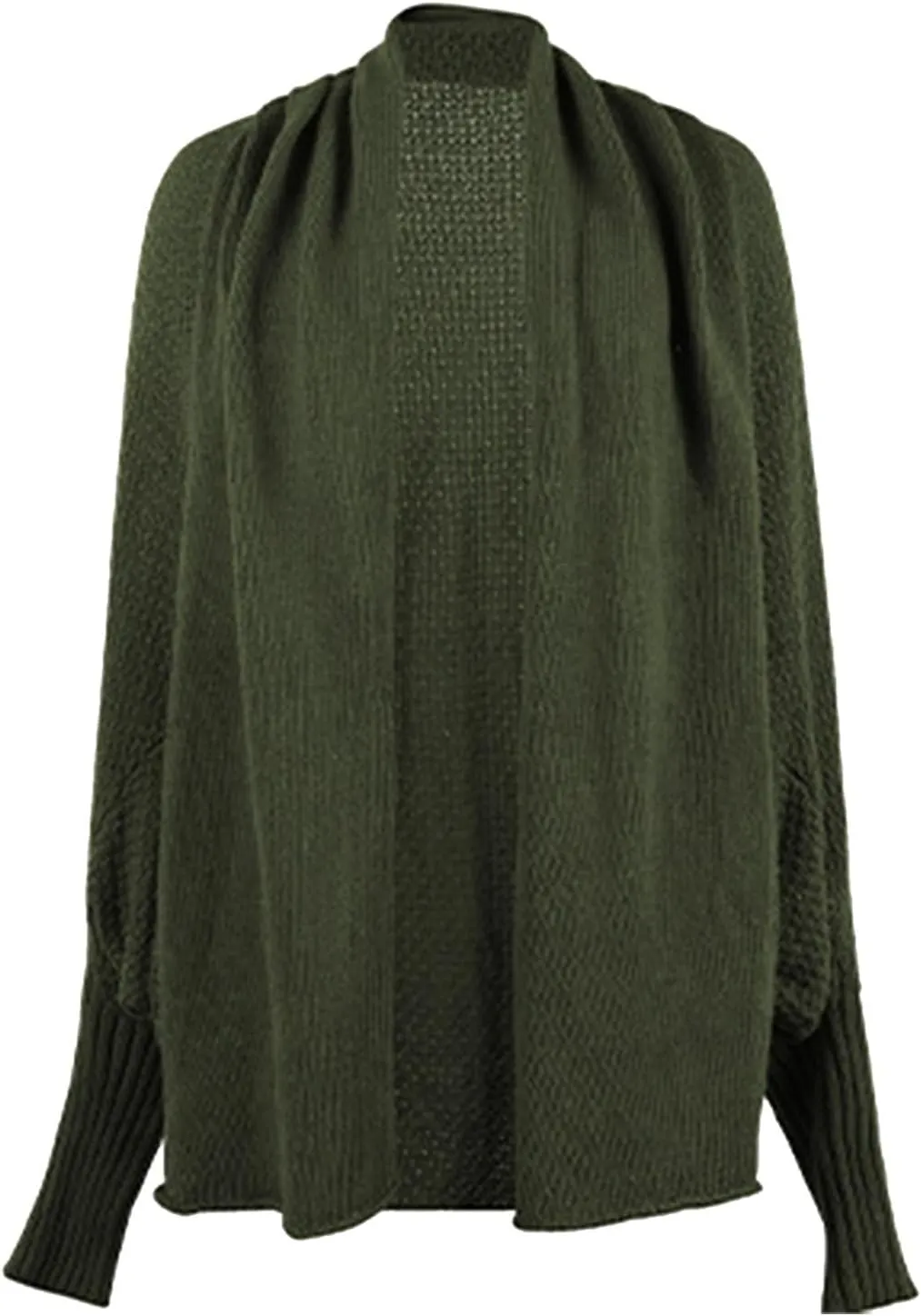 cooki Women's Kimono Batwing Cable Knitted Slouchy Oversized Wrap Cardigan Sweater Fall Fashion Sweater Jackets Outfits