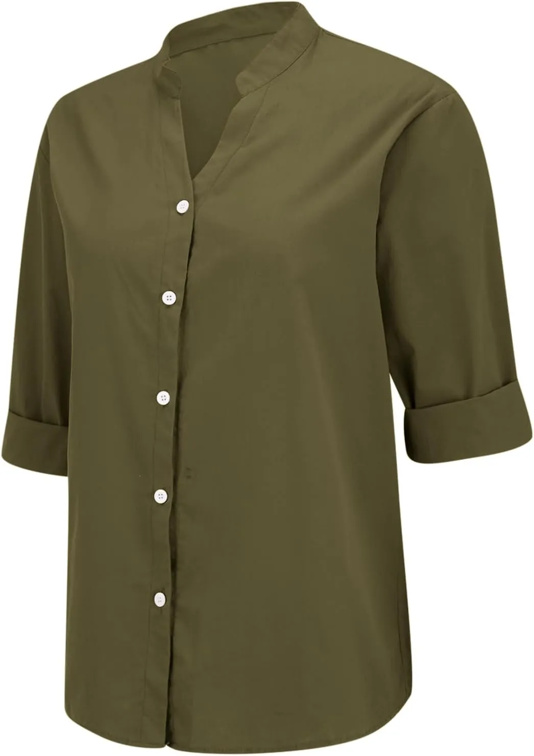 Cotton Linen Shirts for Women 2025 Trendy Roll Up Short/Long Sleeve Tshirts Workout Button Down Plus Size Shirt