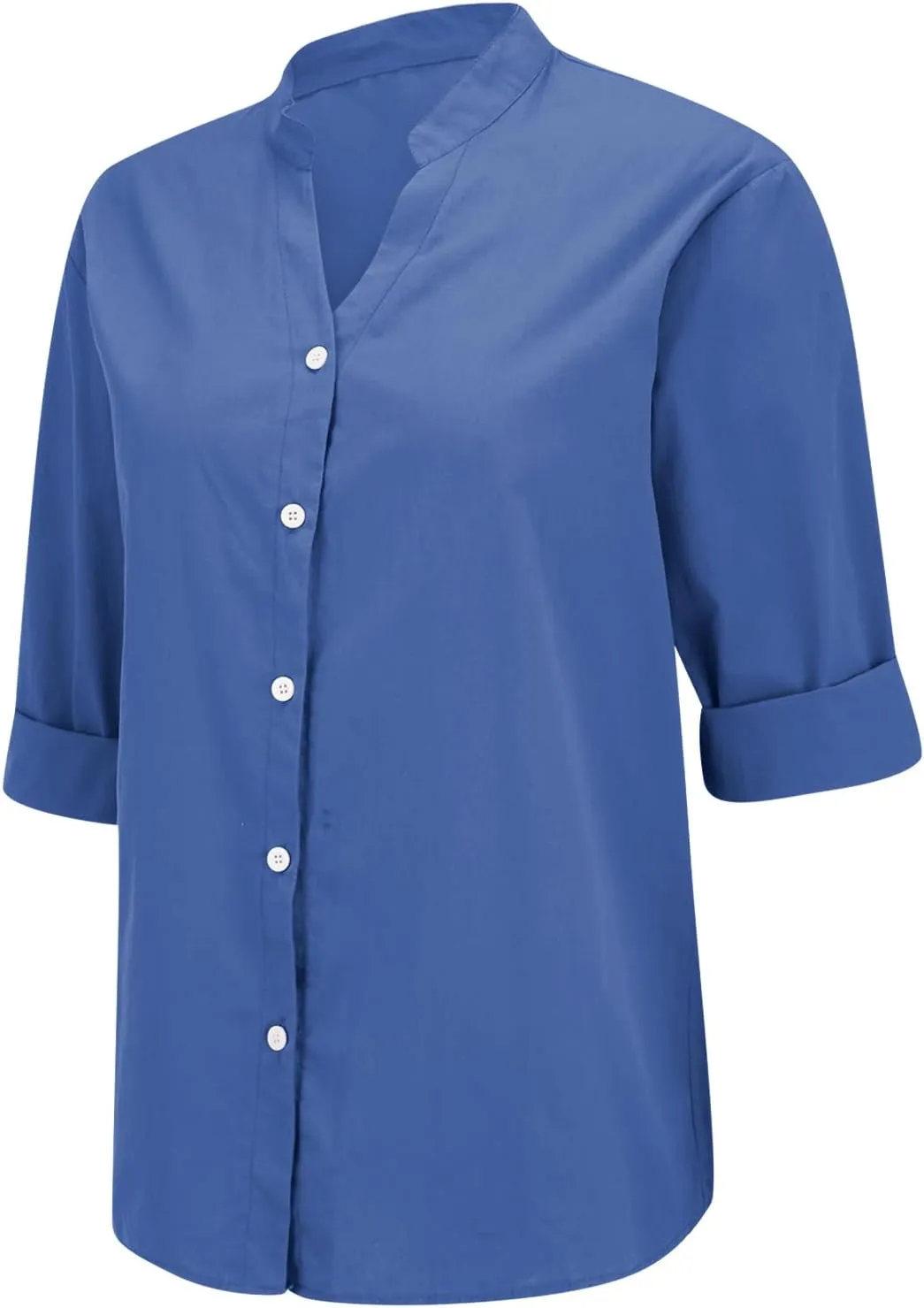 Cotton Linen Shirts for Women 2025 Trendy Roll Up Short/Long Sleeve Tshirts Workout Button Down Plus Size Shirt