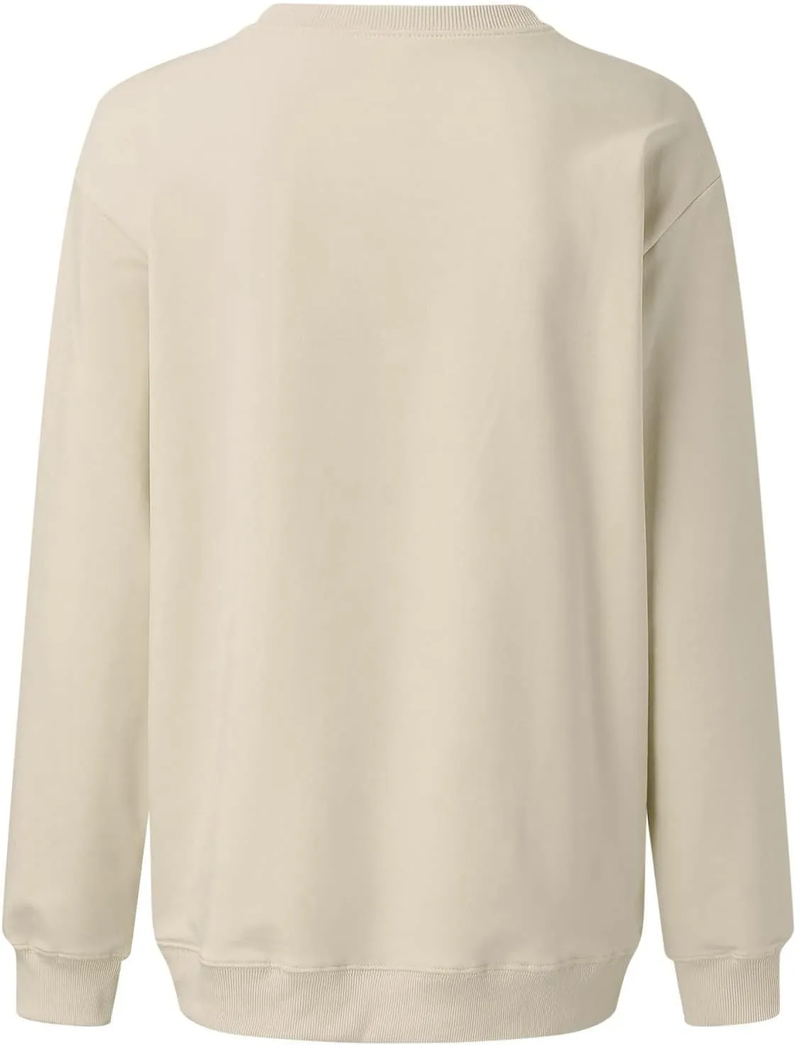 Crew Neck Sweatshirts Women Baggy Lightweight Pullover Tops Casual Drop Shoulder Comfy Preppy Sweatshirt Fall Outfits