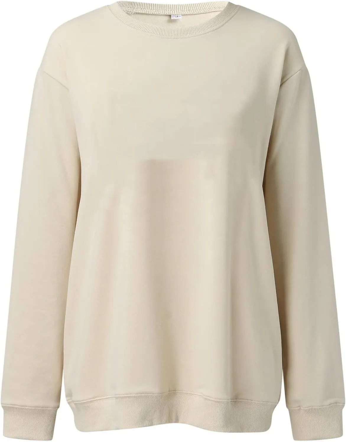 Crew Neck Sweatshirts Women Baggy Lightweight Pullover Tops Casual Drop Shoulder Comfy Preppy Sweatshirt Fall Outfits