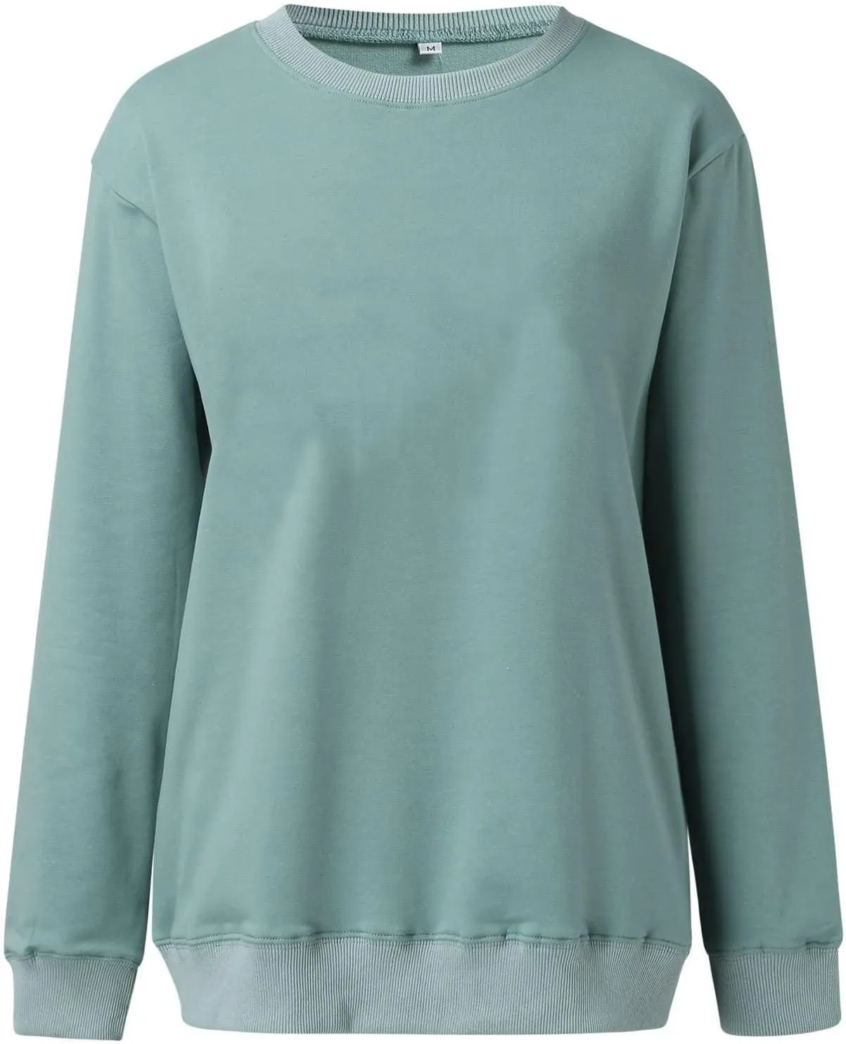 Crew Neck Sweatshirts Women Baggy Lightweight Pullover Tops Casual Drop Shoulder Comfy Preppy Sweatshirt Fall Outfits