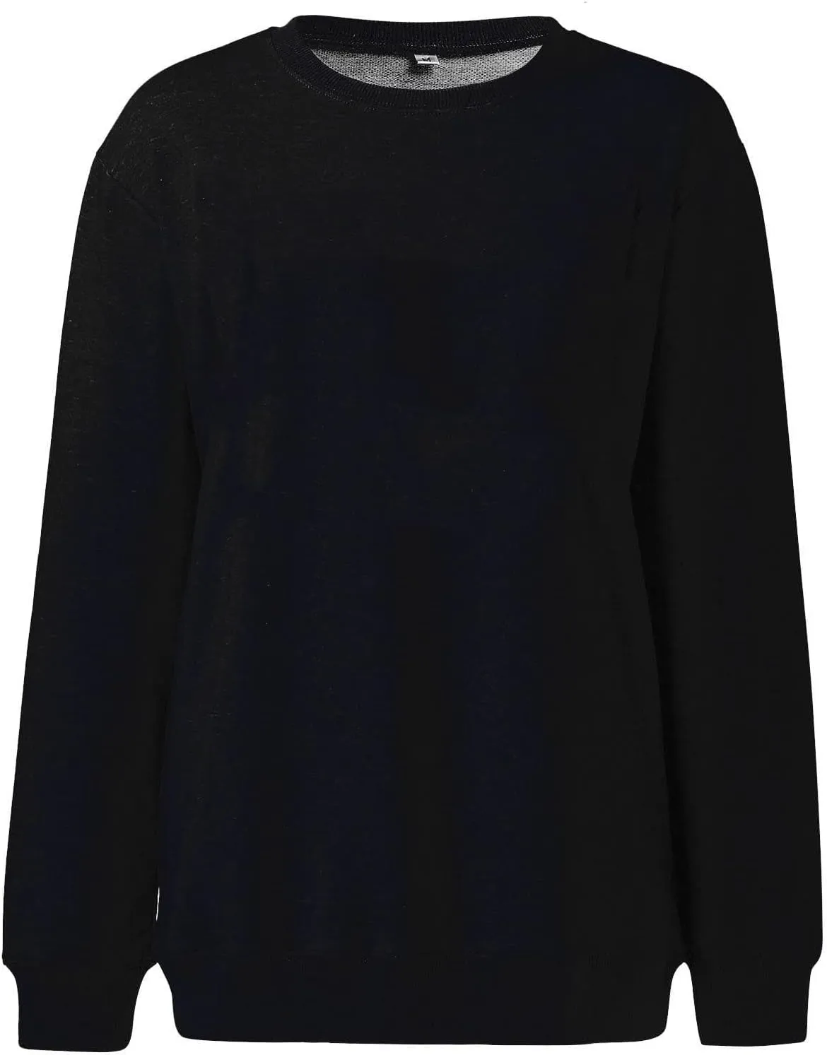 Crew Neck Sweatshirts Women Baggy Lightweight Pullover Tops Casual Drop Shoulder Comfy Preppy Sweatshirt Fall Outfits