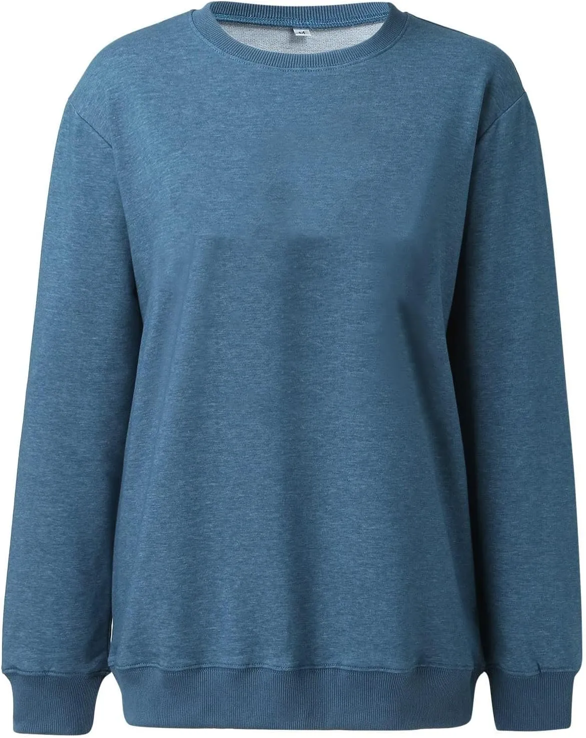 Crew Neck Sweatshirts Women Baggy Lightweight Pullover Tops Casual Drop Shoulder Comfy Preppy Sweatshirt Fall Outfits
