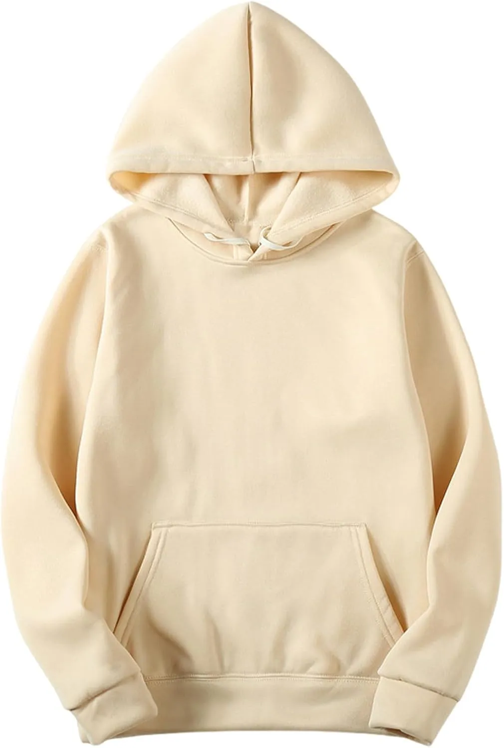 Fall Basic Fleece Women's Hoodies Classic Solid Long Sleeve Pullover Tops Casual Oversized Sweatshirt with Pocket