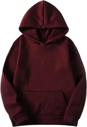 Fall Basic Fleece Women's Hoodies Classic Solid Long Sleeve Pullover Tops Casual Oversized Sweatshirt with Pocket