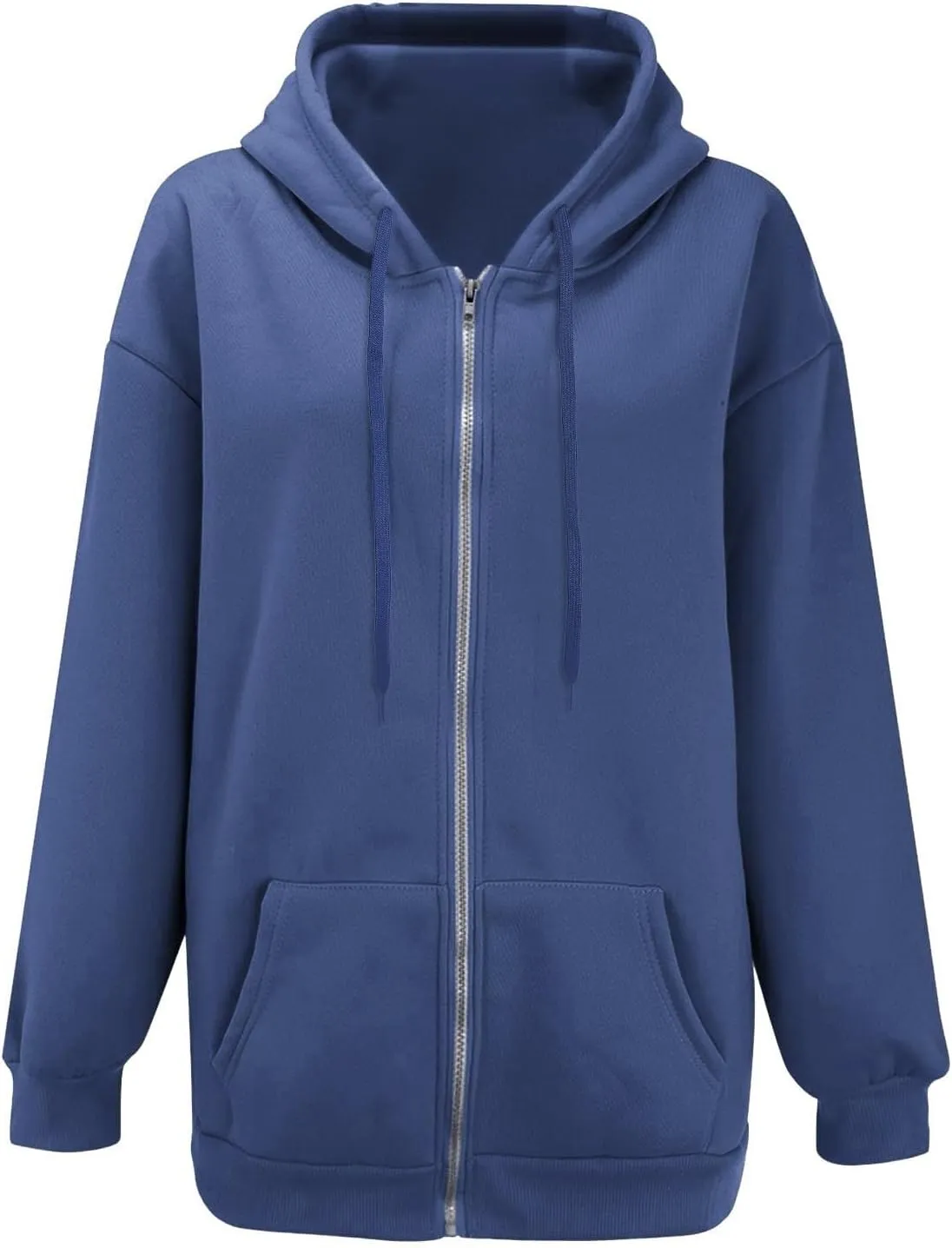 GIERIDUC Womens Zip Up Hoodies Long Sleeve Fall Oversized Sweatshirts Fleece Y2K Jacket with Pockets Trendy Fashion Clothes