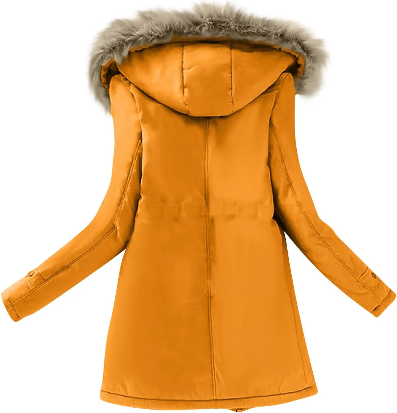 HTHLVMD Womens Winter Coats Warm Sherpa Lined Parkas Jacket Thickened Windproof Outerwear with Fur Hood Winter Parkas
