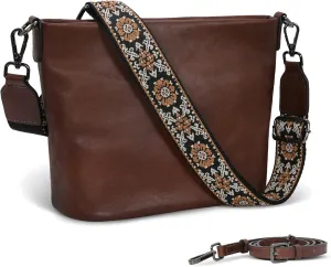 Iswee Genuine Leather Purses for Women Vintage Crossbody Bag Women’s Shoulder Handbags Designer Hobo Purse