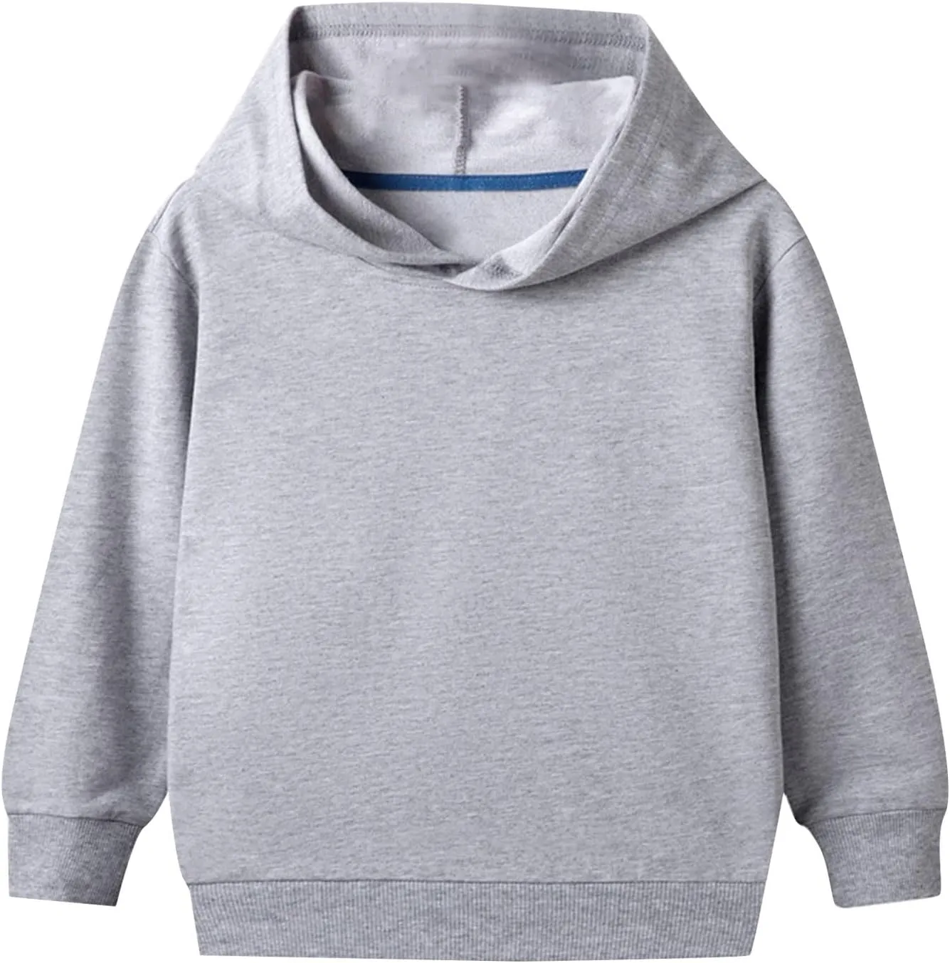 Kids Boys' Solid Cotton Hoodie Pullover Sweatshirt Toddler Girls Classic Basic Hooded Sweatshirt Preppy Hoodie Top