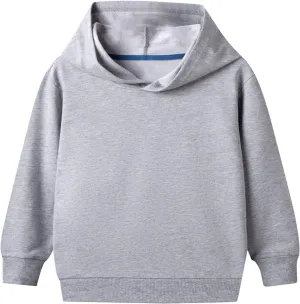 Kids Boys' Solid Cotton Hoodie Pullover Sweatshirt Toddler Girls Classic Basic Hooded Sweatshirt Preppy Hoodie Top