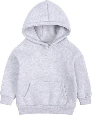 Kids Soft Brushed Fleece Hooded Sweatshirts Active Pullover Hoodie for Boy Girl Basic Solid Cotton Hoodie for Toddler