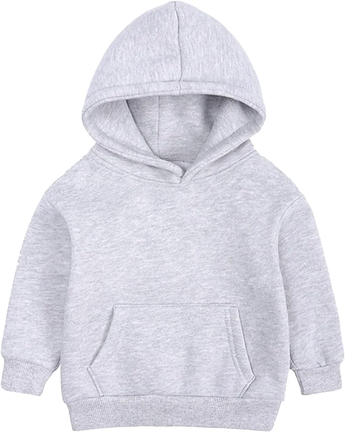 Kids Soft Brushed Fleece Hooded Sweatshirts Active Pullover Hoodie for Boy Girl Basic Solid Cotton Hoodie for Toddler
